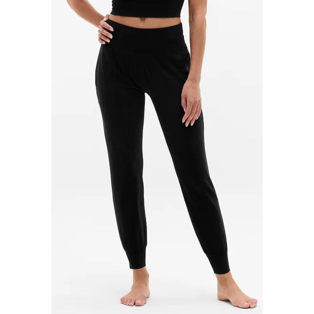 Athleta Black High Rise Salutation Jogger Athletic Pants Women's Size Small